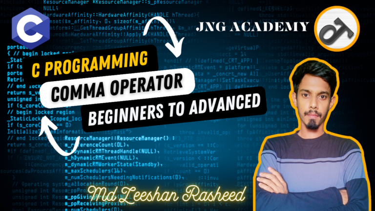 Comma Operator in C Programming - JNG ACADEMY