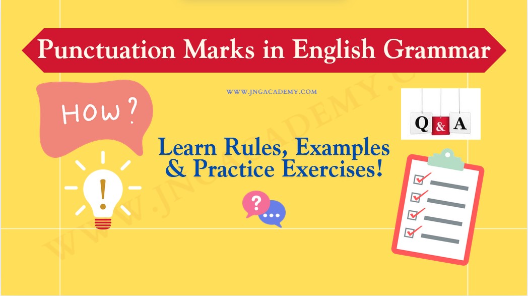 Illustration of Punctuation Marks in English Grammar with Examples